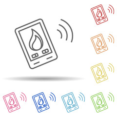 Aufkleber - Emergency call, firefighter in multi color style icon. Simple thin line, outline vector of firefighter icons for ui and ux, website or mobile application