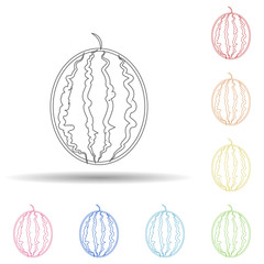 Poster - Watermelon in multi color style icon. Simple thin line, outline vector of fruit icons for ui and ux, website or mobile application