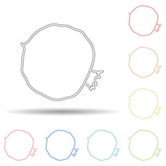 Aufkleber - Garnet in multi color style icon. Simple thin line, outline vector of fruit icons for ui and ux, website or mobile application
