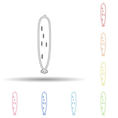 Poster - Cucumber in multi color style icon. Simple thin line, outline vector of fruit icons for ui and ux, website or mobile application