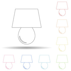 Aufkleber - Night light flat in multi color style icon. Simple thin line, outline vector of furniture icons for ui and ux, website or mobile application