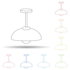 Aufkleber - Chandelier flat in multi color style icon. Simple thin line, outline vector of furniture icons for ui and ux, website or mobile application