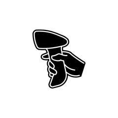 Poster - Barcode scanner icon. Simple glyph, flat vector of global logistics icons for ui and ux, website or mobile application