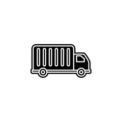 Poster - Delivery truck icon. Simple glyph, flat vector of global logistics icons for ui and ux, website or mobile application