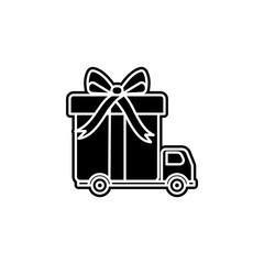 Poster - Delivery truck icon. Simple glyph, flat vector of global logistics icons for ui and ux, website or mobile application