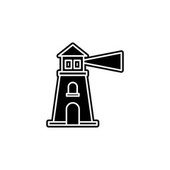 Aufkleber - Lighthouse icon. Simple glyph, flat vector of global logistics icons for ui and ux, website or mobile application