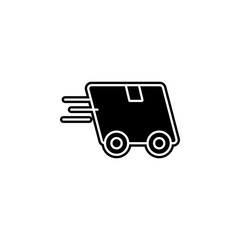 Poster - Delivery truck icon. Simple glyph, flat vector of global logistics icons for ui and ux, website or mobile application