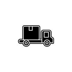 Poster - Delivery truck icon. Simple glyph, flat vector of global logistics icons for ui and ux, website or mobile application