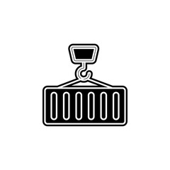 Aufkleber - Crane icon. Simple glyph, flat vector of global logistics icons for ui and ux, website or mobile application