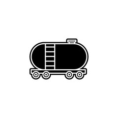 Aufkleber - Tank wagon icon. Simple glyph, flat vector of global logistics icons for ui and ux, website or mobile application