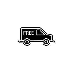 Poster - Free sending icon. Simple glyph, flat vector of global logistics icons for ui and ux, website or mobile application