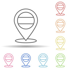 Poster - Pin, holland in multi color style icon. Simple thin line, outline vector of halloween icons for ui and ux, website or mobile application