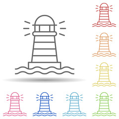 Aufkleber - Lighthouse, holland in multi color style icon. Simple thin line, outline vector of halloween icons for ui and ux, website or mobile application