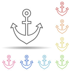 Aufkleber - Anchor, holland in multi color style icon. Simple thin line, outline vector of halloween icons for ui and ux, website or mobile application
