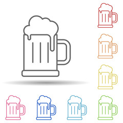 Aufkleber - Beer, holland in multi color style icon. Simple thin line, outline vector of halloween icons for ui and ux, website or mobile application