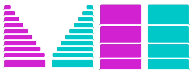 Poster - Short message service bubbles with place for text chat text boxes. Empty messaging bubles.