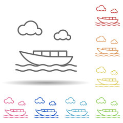 Aufkleber - Ship, holland in multi color style icon. Simple thin line, outline vector of halloween icons for ui and ux, website or mobile application