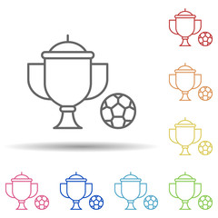 Aufkleber - Cup, soccer, holland in multi color style icon. Simple thin line, outline vector of halloween icons for ui and ux, website or mobile application