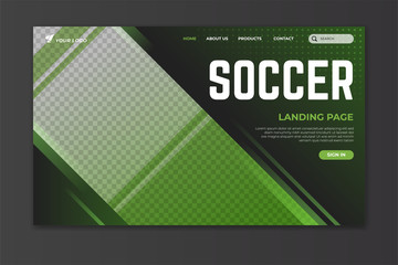soccer landing page template