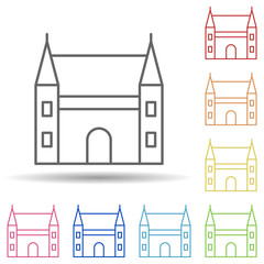 Aufkleber - Castle, holland in multi color style icon. Simple thin line, outline vector of halloween icons for ui and ux, website or mobile application
