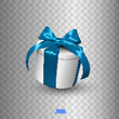 gift box with blue bow