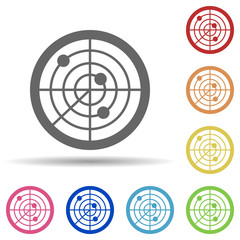 Aufkleber - Cyber security radar, internet security radar in multi color style icon. Simple glyph, flat vector of internet security icons for ui and ux, website or mobile application