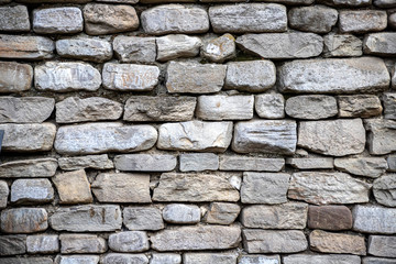 Wall Mural - Abstract masonry wall surface of gray textured stones