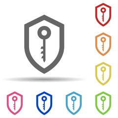 Aufkleber - Shield in multi color style icon. Simple glyph, flat vector of internet security icons for ui and ux, website or mobile application