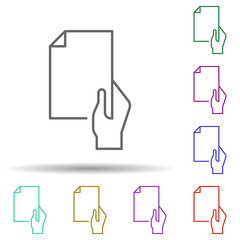 Aufkleber - advertising, contact in multi color style icon. simple thin line, outline vector of marketing and ad