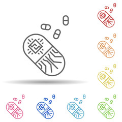 Aufkleber - Medical technology, pill icon. Element of medical technology icon on white background