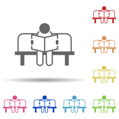 Aufkleber - Book, education, people in multi color style icon. Simple thin line, outline vector of miscellaneous icons for ui and ux, website or mobile application