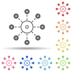 Aufkleber - access, network in multi color style icon. simple thin line, outline vector of miscellaneous icons f
