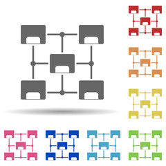 Aufkleber - Data, files in multi color style icon. Simple glyph, flat vector of network icons for ui and ux, website or mobile application