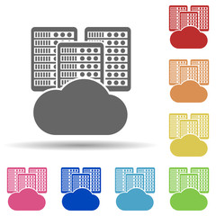 Aufkleber - Cloud, data, equipment in multi color style icon. Simple glyph, flat vector of network icons for ui and ux, website or mobile application