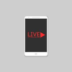 Poster - Smartphone icon. Live streaming