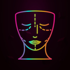 Aufkleber - plastic nolan style icon. Simple thin line, outline vector of plastic syrgery icons for ui and ux, website or mobile application