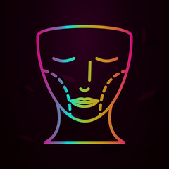Aufkleber - plastic nolan style icon. Simple thin line, outline vector of plastic syrgery icons for ui and ux, website or mobile application