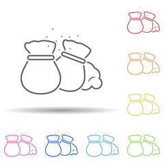 Aufkleber - Recycling, trash, bags in multi color style icon. Simple thin line, outline vector of pollution icons for ui and ux, website or mobile application