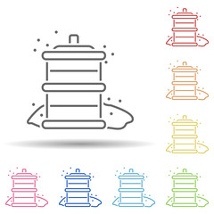 Aufkleber - Can, beverage, waste in multi color style icon. Simple thin line, outline vector of pollution icons for ui and ux, website or mobile application