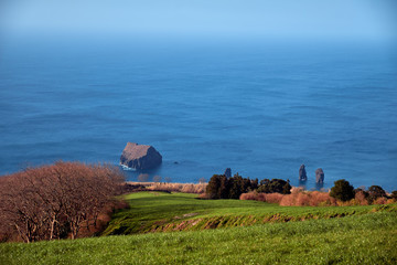 Canvas Print - Landscape. Sao Miguel Island is the largest  island in the Portuguese archipelago of the Azore.