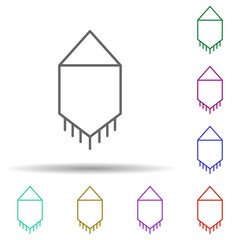 Poster - sport, banner multi color style icon. Simple thin line, outline vector of sport icons for ui and ux, website or mobile application