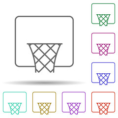 Poster - sport, basketball multi color style icon. Simple thin line, outline vector of sport icons for ui and ux, website or mobile application
