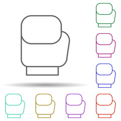 Poster - sport, boxing multi color style icon. Simple thin line, outline vector of sport icons for ui and ux, website or mobile application