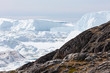© Martin Barraud/Caia Image - Polar icebergs beyond rocks Greenland