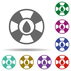 Poster - Lifesaver in multi color style icon. Simple glyph, flat vector of blood donation icons for ui and ux, website or mobile application