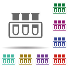 Poster - Blood sample in multi color style icon. Simple glyph, flat vector of blood donation icons for ui and ux, website or mobile application
