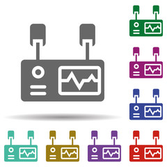 Poster - Blood transfusion in multi color style icon. Simple glyph, flat vector of blood donation icons for ui and ux, website or mobile application