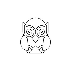 Poster - Owl color icon. Simple thin line, outline vector of boho icons for ui and ux, website or mobile application