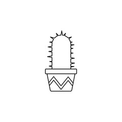 Poster - Cactus color icon. Simple thin line, outline vector of boho icons for ui and ux, website or mobile application