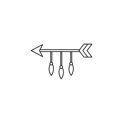Poster - Arrow color icon. Simple thin line, outline vector of boho icons for ui and ux, website or mobile application